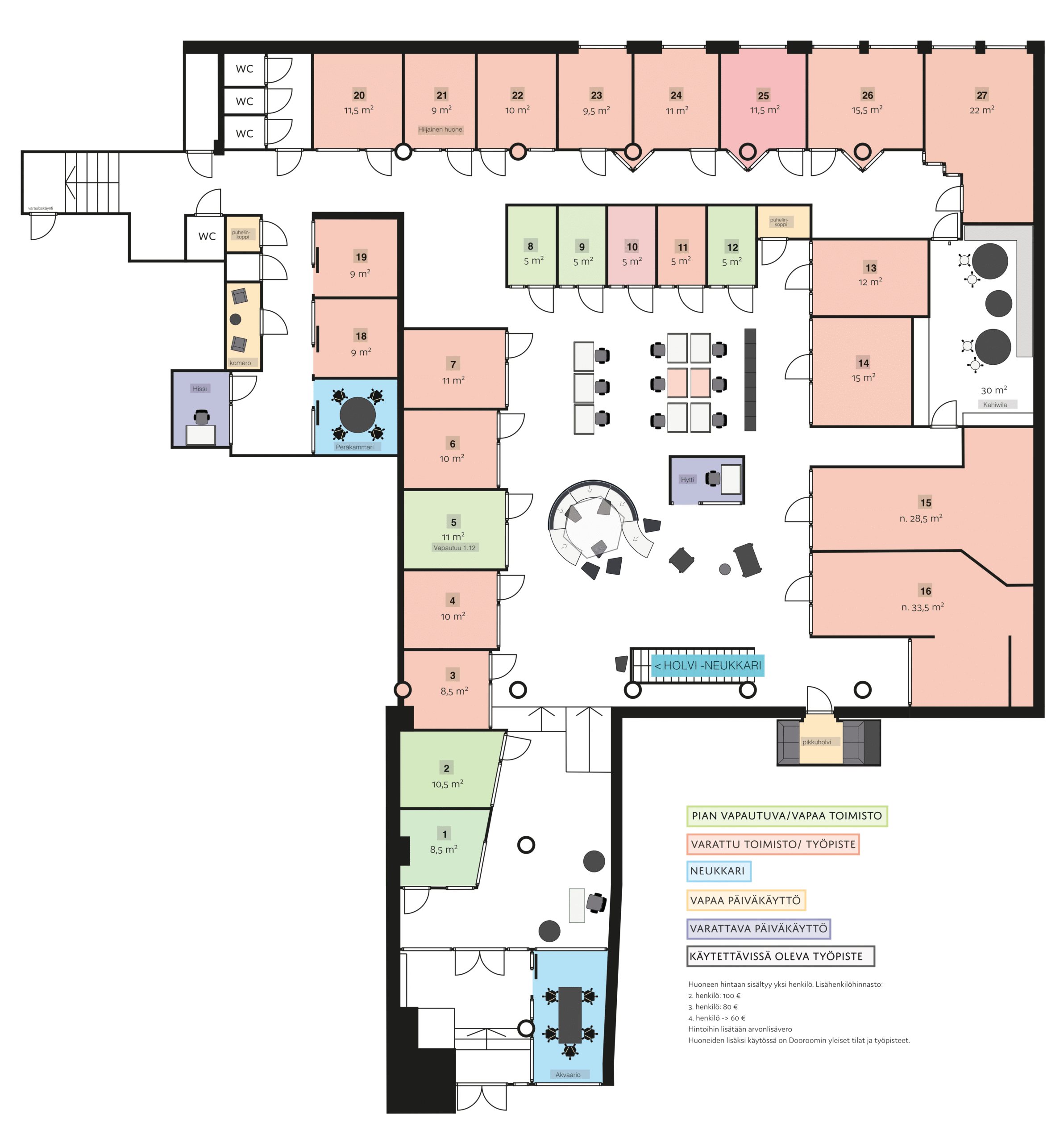 Dooroom pohjapiirrustus-nyt